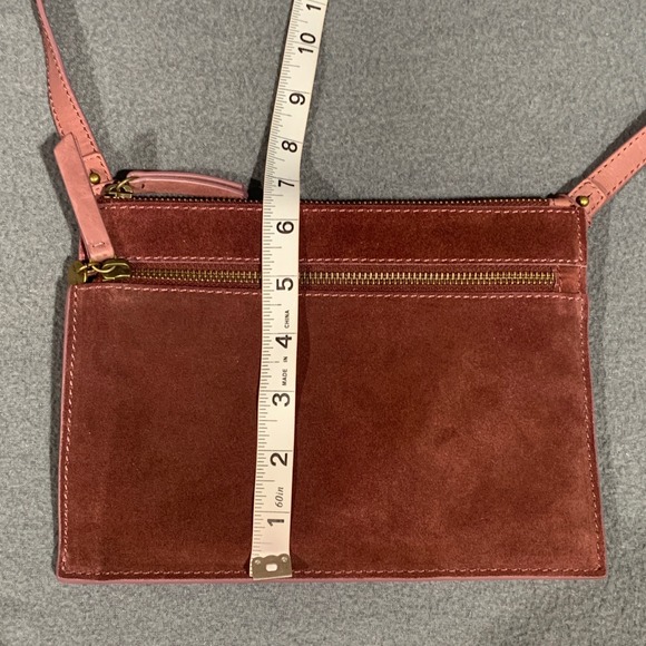 Lucky‎ Brand Crossbody Bag Suede Leather Mauve Pink Small Purse - Picture 7 of 8